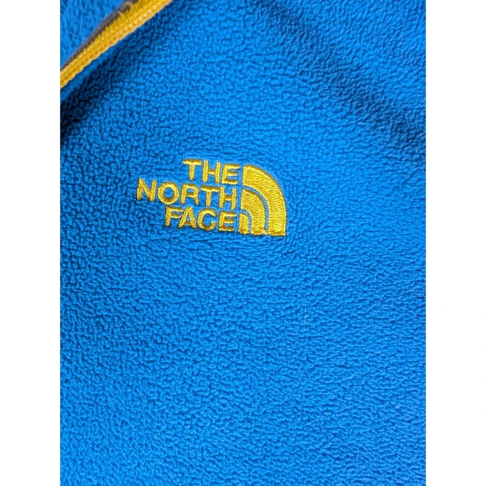 The North Face TKA 100 Fleece Pullover Mens Blue Quarter‎ Zip Mock Neck Jacket